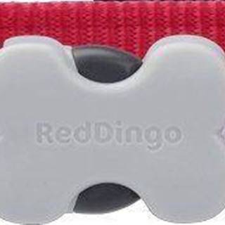 RED DINGO Nylonový obojok červený s bielymi bodkami