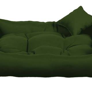 Palkar BOHO obdĺžnikový pelech pre psa,  tmavo zelený - 55 cm x 45 cm