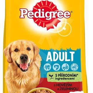 Pedigree  granule s hovädzím so zeleninou pre dospelých psov 12 kg + 3 kg značky Pedigree