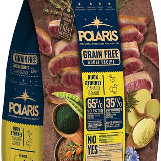 POLARIS  bezobilné granule s čerstvým mäsom Adult s kačacím a morčacím 2, 5 kg značky POLARIS