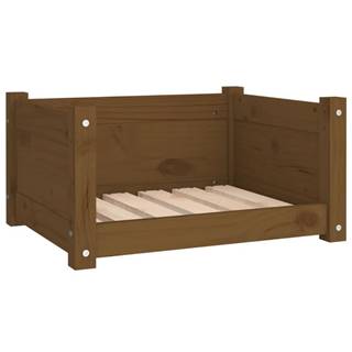 Vidaxl Psia posteľ medovo-hnedá 55, 5x45, 5x28 cm borovicový masív