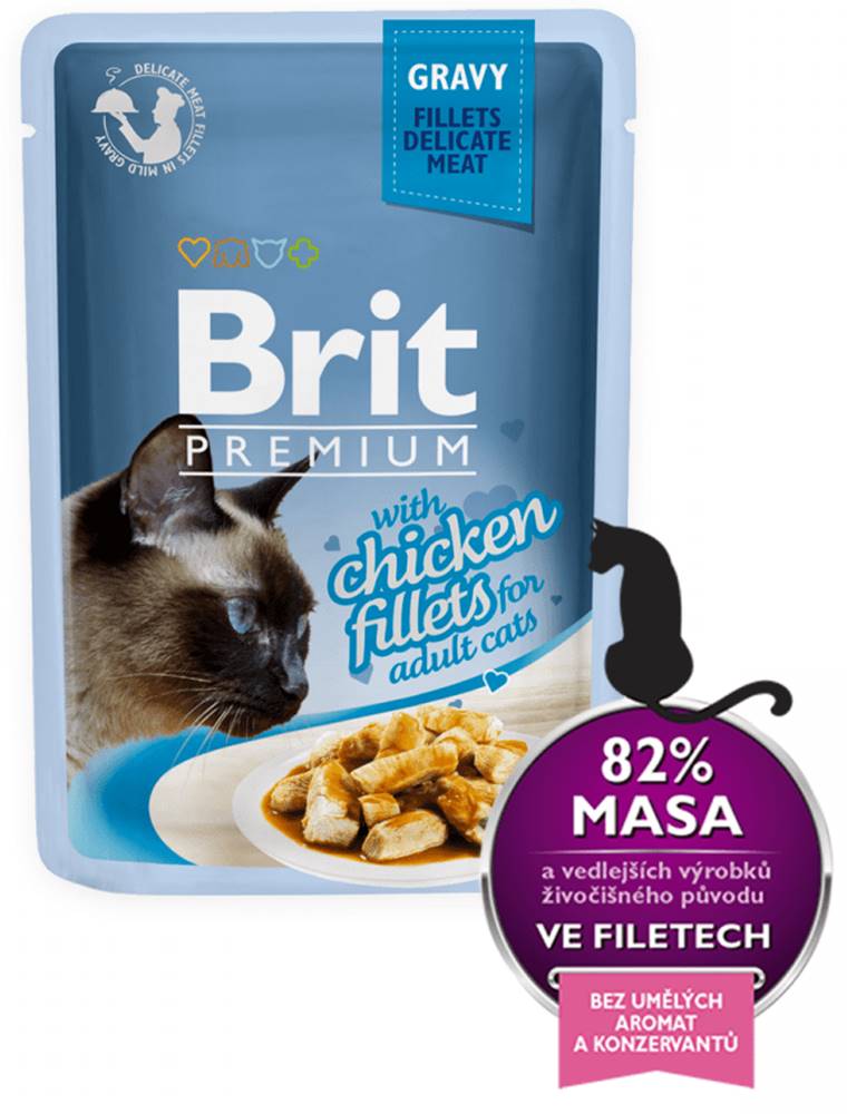 Brit  Premium Cat Delicate Fillets in Gravy with Chicken 24 X 85 g značky Brit