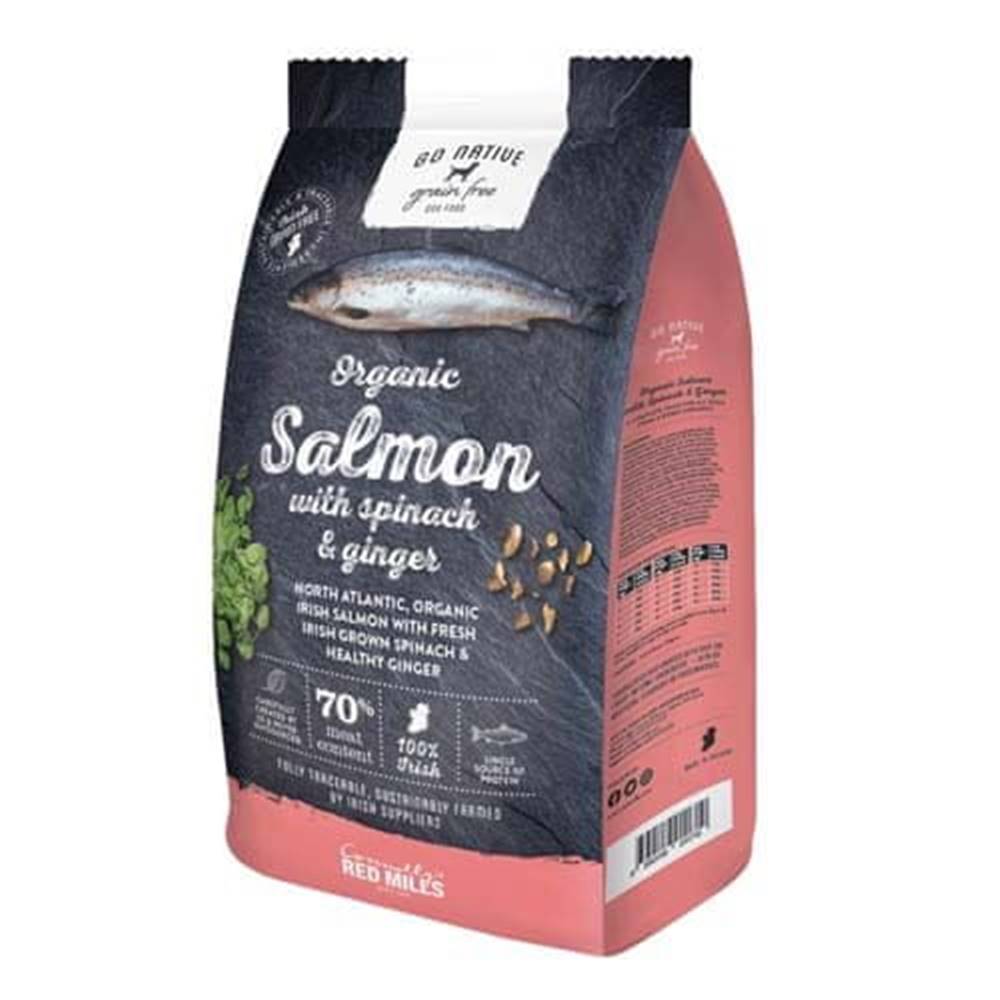 GO NATIVE  Salmon with Spinach and Ginger 12kg obsahuje až 70% mäsa z lososa značky GO NATIVE