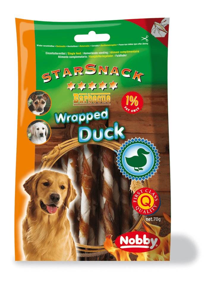 Nobby  Pochúťka pre psov BBQ Wraped Duck S 70g značky Nobby