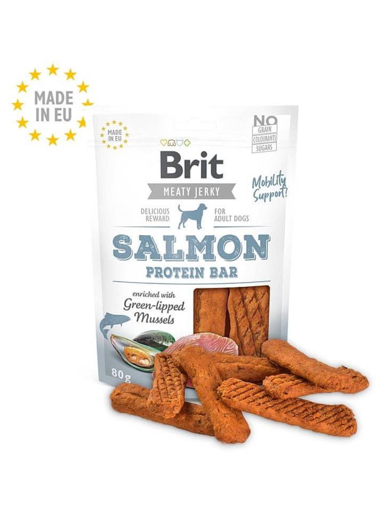 Brit  Jerky Pamlsok pre psa Salmon Protein Bar 80 g značky Brit