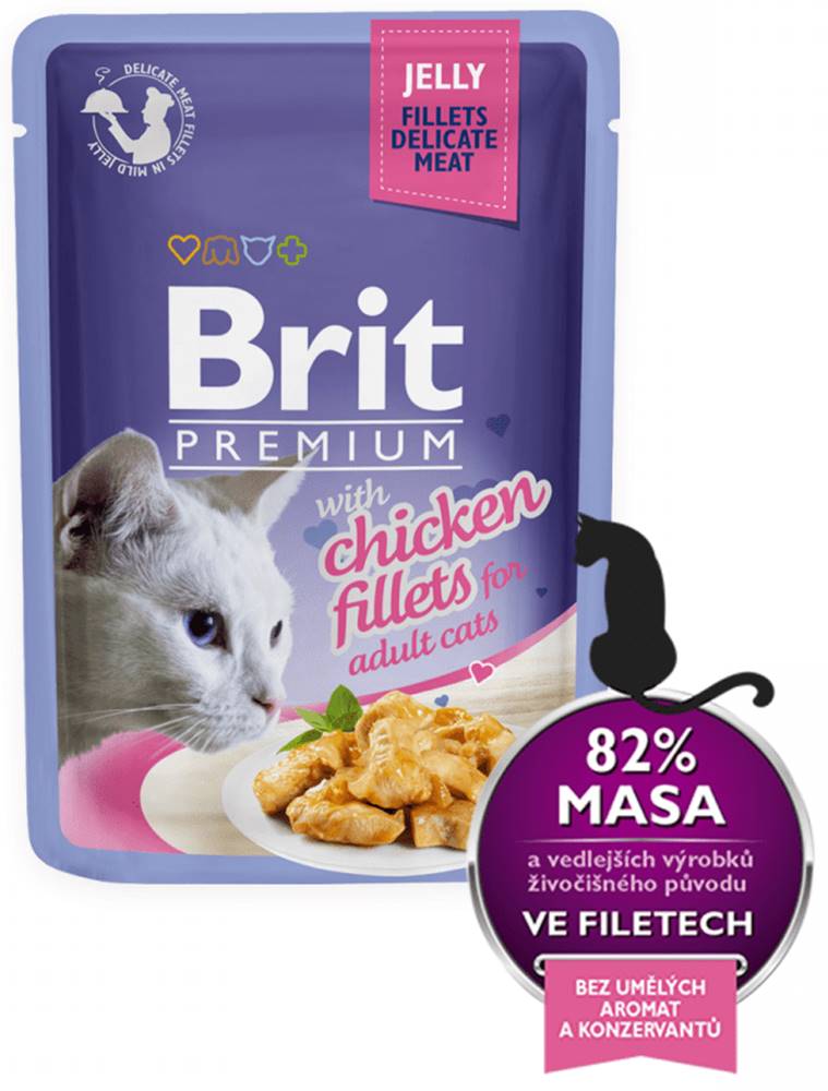 Brit  Premium Cat Delicate Fillets in Jelly with Chicken 24 x 85 g značky Brit