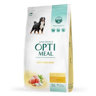 OptiMeal OPTIMEAL Suché Krmivo Pre Dospelých Psov Veľkých Plemien Kurča 12 Kg