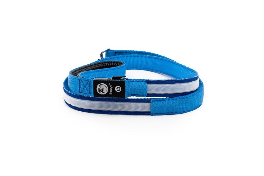 limaya  LED svietiaca vodítko pre psov Blue - white strip značky limaya