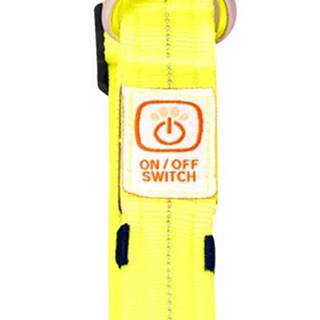 Duvo+  Obojok  LED Svietiaci dog neónový žltý nylon 40-55cm/2, 5cm značky Duvo+