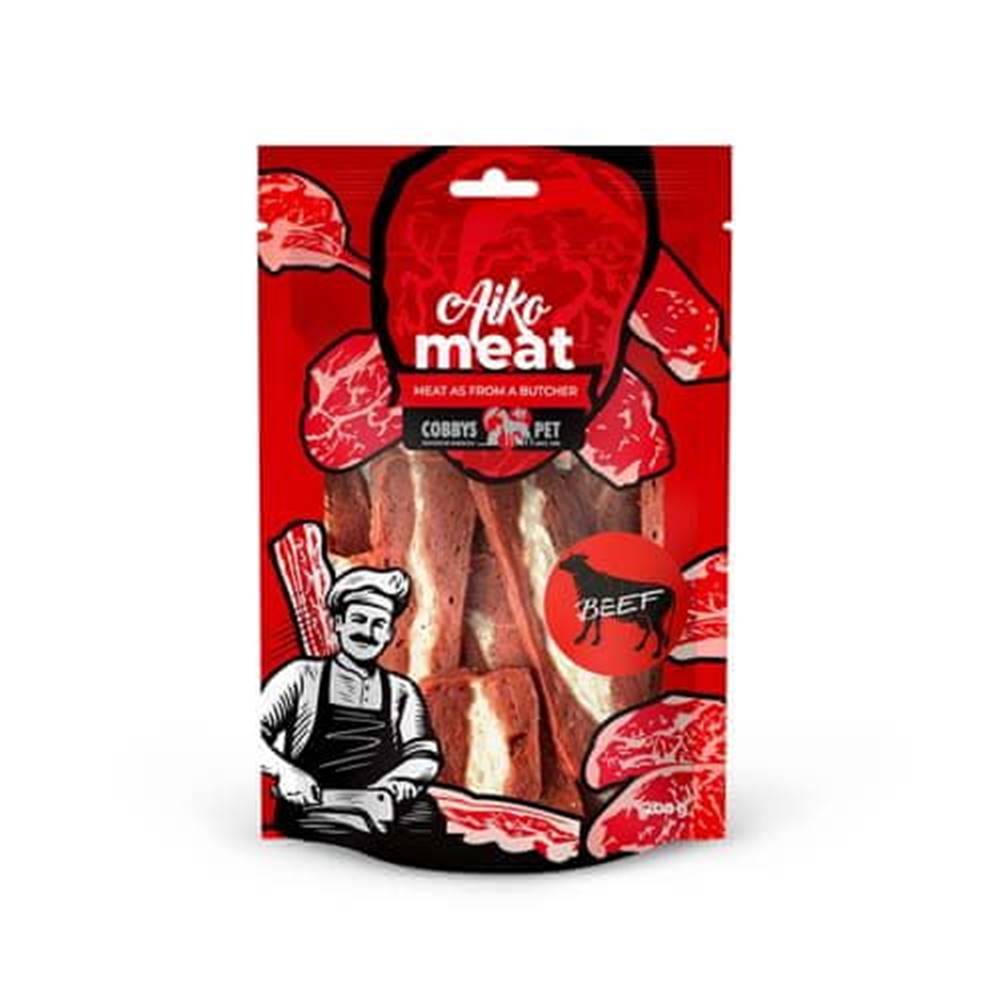 COBBYS PET  AIKO Meat sušené hovädzie mäso s byvolou kožou a s hovädzím filé 200g značky COBBYS PET