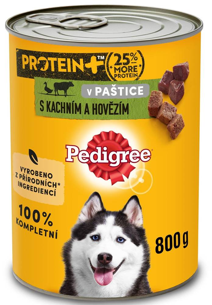 Pedigree  PROTEIN konzerva s kačacím a hovädzím pre dospelých psov 12×800 g značky Pedigree