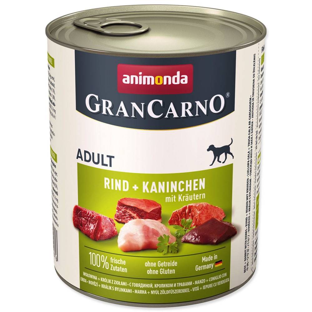 Animonda  Konzerva Gran Carno hovädzie + králik + bylinky - 800 g značky Animonda