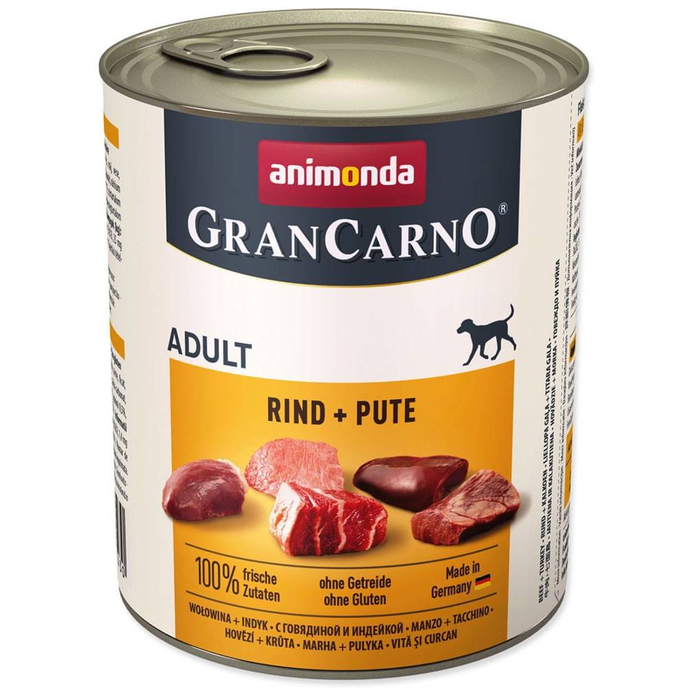 Animonda  Konzerva Gran Carno hovädzie + morka - 800 g značky Animonda