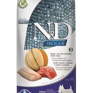 Farmina N&D dog OCEAN (GF) adult mini,  salmon,  cod & cantaloupe melon 7kg