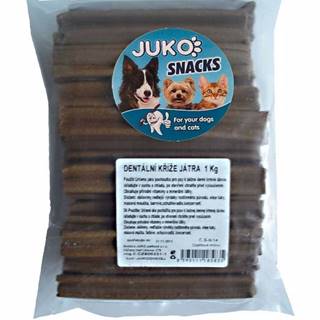 Juko  Dentálny kríž Pečeň Snacks 1 kg (cca 42 - 51 ks) značky Juko