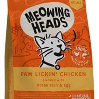 Meowing Heads Paw Lickin &
