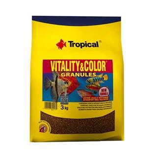 TROPICAL  Vitality&Color Granules 3kg granulované krmivo s vyfarbujúcim a vitalizujúcim účinkom značky TROPICAL