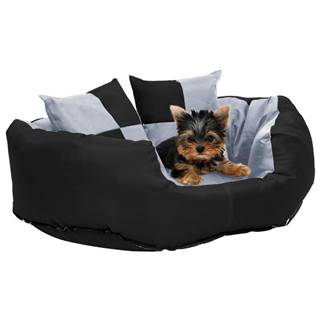 Vidaxl  Obojstranný a umývateľný vankúš pre psa sivo-čierny 65x50x20 cm značky Vidaxl