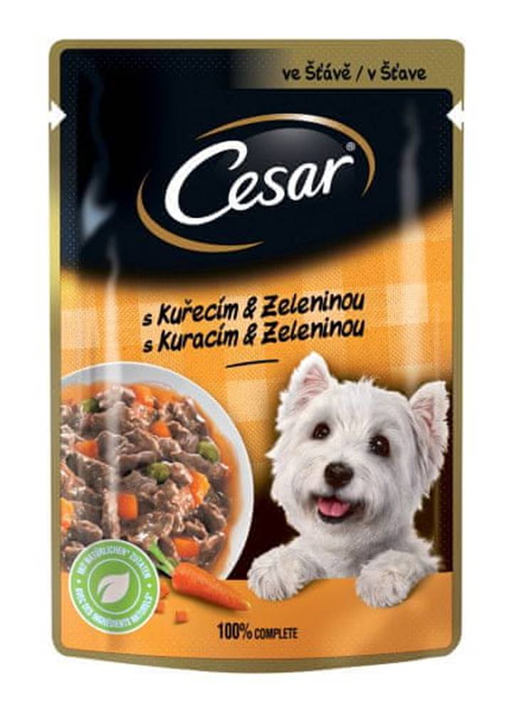 Cesar  Kapsička pre dospelých psov s chutným kuracím a zeleninovým ragu v šťave 24x100 g značky Cesar