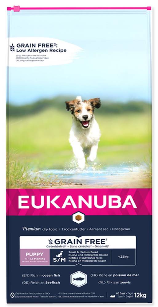 Eukanuba  Puppy & Junior Small & Medium Grain Free Ocean Fish 12 kg značky Eukanuba