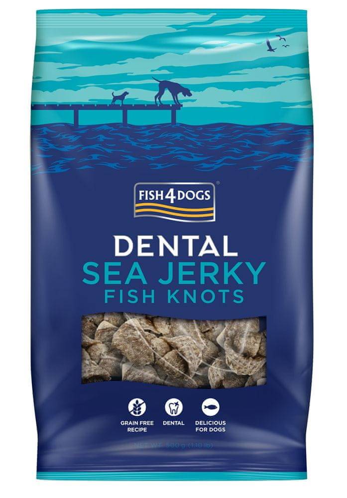Fish4Dogs  Dentálne maškrty pre psov morská ryba - uzlíky 500 g značky Fish4Dogs