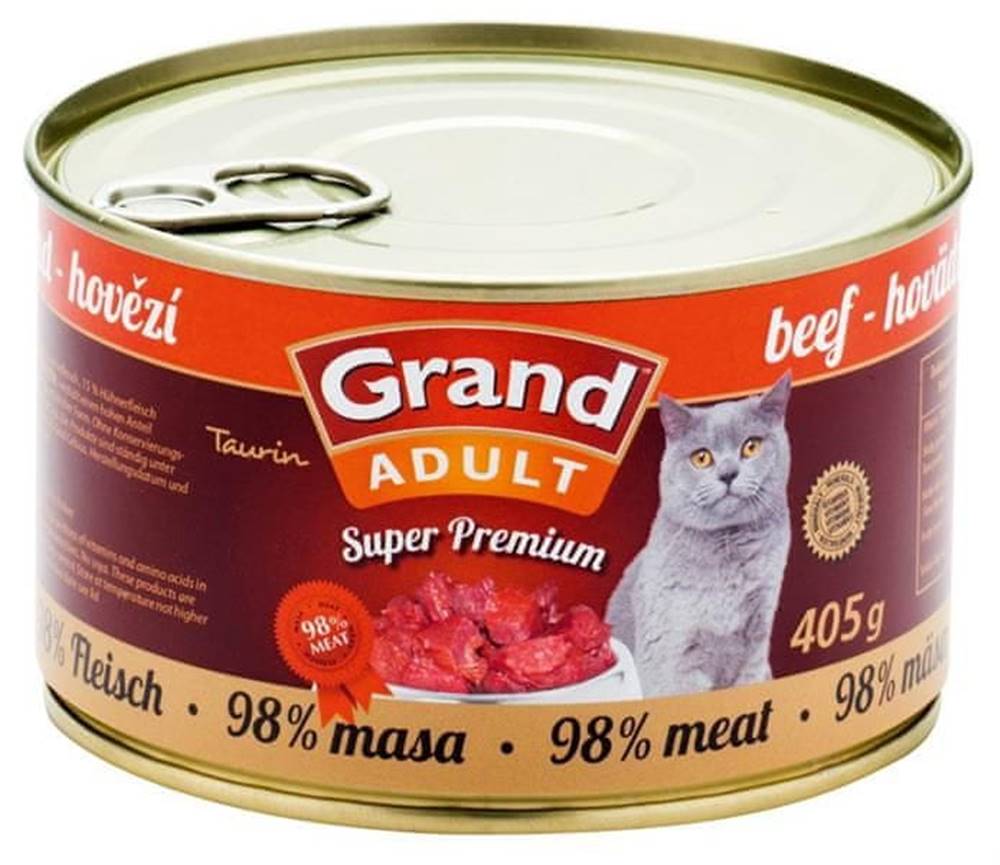 GRAND  konz. Superpremium mačka hovädzie 405g značky GRAND