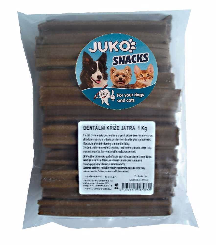 Juko  Dentálny kríž Pečeň Snacks 1 kg (cca 42 - 51 ks) značky Juko