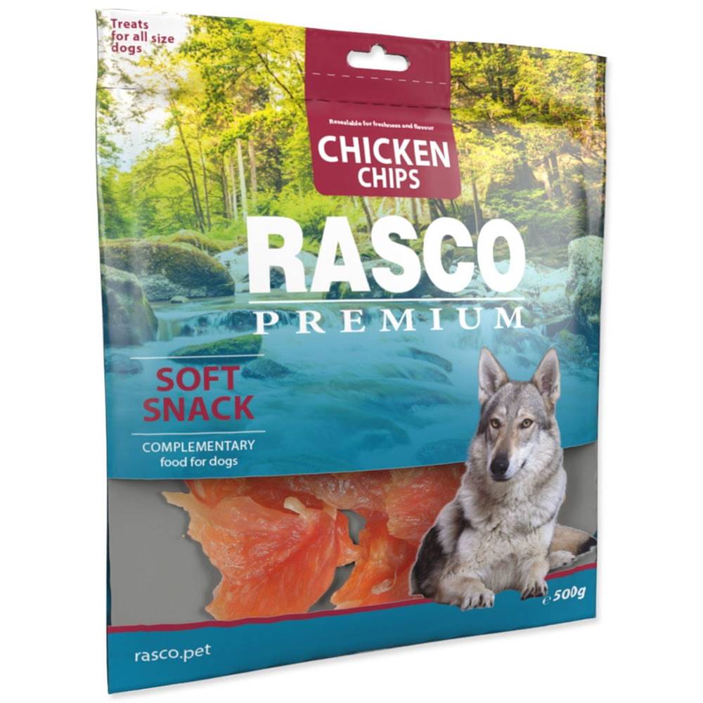 RASCO  Pochúťka Premium plátky kuracieho mäsa - 500 g značky RASCO