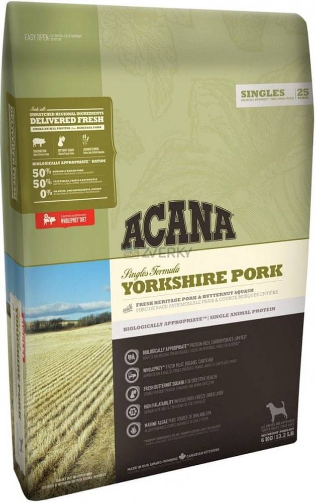 Acana  Krmivo pre psa Yorkshire pork 2 kg značky Acana