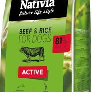 NATIVIA Nativite Dog Active Beef & Rice 15 kg NOVÝ