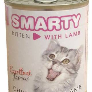 Smarty Cat Kitten Jahňacie chunks,  konzerva 410 g