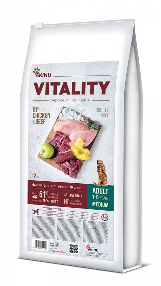 Akinu  VITALITY dog adult medium chicken & beef 12 kg značky Akinu