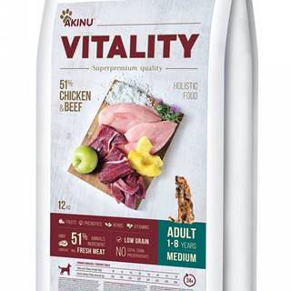 Akinu VITALITY dog adult medium chicken & beef 12 kg