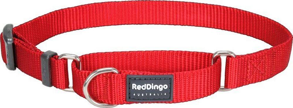 RED DINGO  Nastaviteľný polosťahovací nylonový obojok červený značky RED DINGO