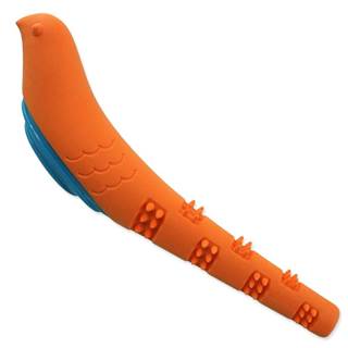 Dog Fantasy Hračka Vták pískací oranžovo-modrá - 32 cm