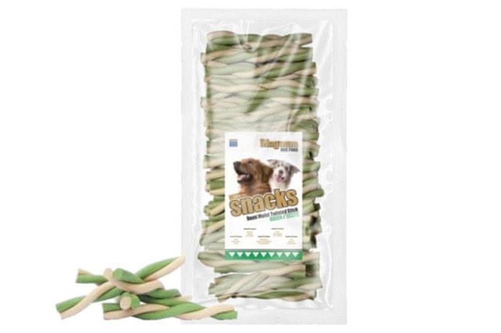  Psie krmivo točená tyčinka 12, 5cm 50ks GREEN/WHITE