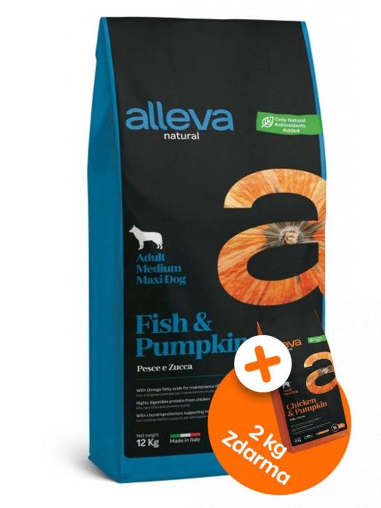 Alleva  Granule pre psa NATURAL dog fish & pumpkin adult medium maxi 12kg značky Alleva
