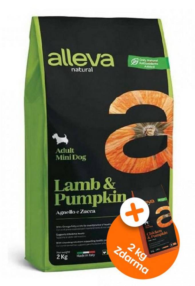 Alleva  Granule pre psa NATURAL dog lamb & pumpkin adult mini 12kg značky Alleva