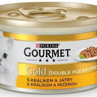 Purina  Gourmet Gold konz. mačka pastu. duš.králík a pečeň 85g značky Purina