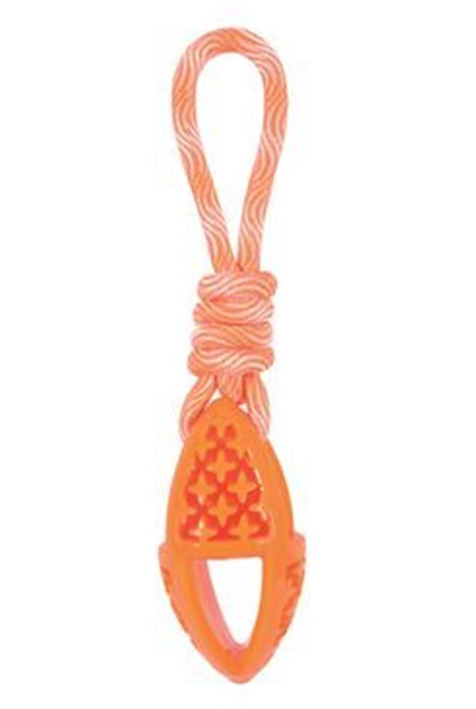 Zolux  Hračka pes TPR SAMBA ovál s lanom oranžová značky Zolux