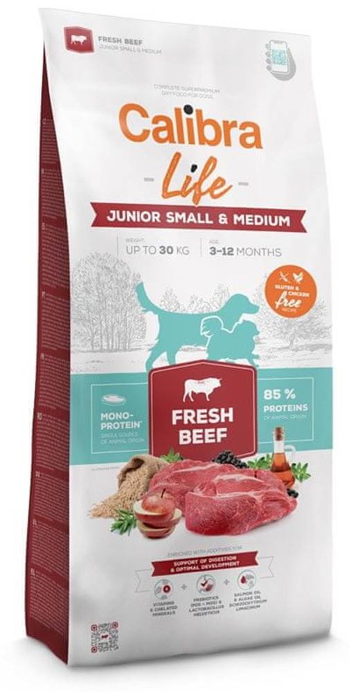 Calibra  Dog Life Junior Small & Medium Fresh Beef 12 kg značky Calibra