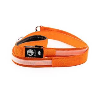 limaya  LED svietiaca vodítko pre psov Orange - white strip značky limaya