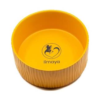 limaya štruktúrovaná keramická miska pre psy a mačky oranžová 13 cm