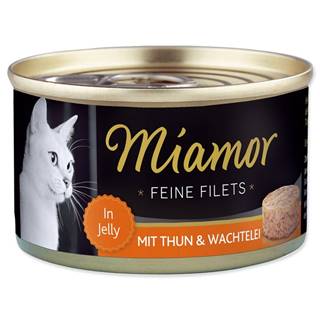 Miamor  Konzerva Feine Filets tuniak + prepeličie vajcia v želé - 100 g značky Miamor