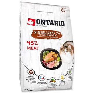Ontario  Cat Sterilised 7+ značky Ontario
