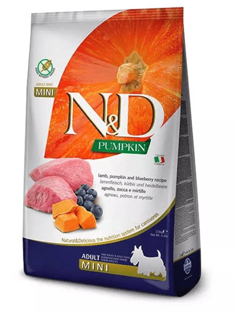 Farmina  N&D dog PUMPKIN (GF) adult mini,  lamb & blueberry 0, 8kg značky Farmina