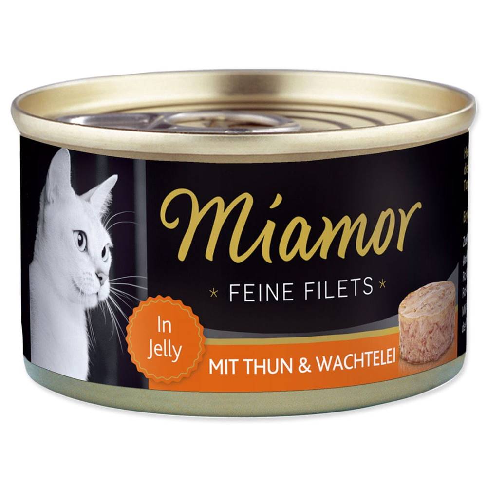 Miamor  Konzerva Feine Filets tuniak + prepeličie vajcia v želé - 100 g značky Miamor