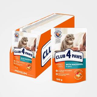 Club4Paws Premium  Kapsička pre mačky s makrelou v omáčke (24x100g) 2.4kg značky Club4Paws Premium