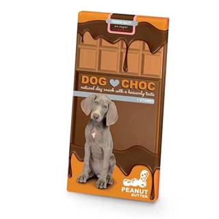 Duvo+ DOG CHOC Peanutbutter 100g čokoláda pre psov bez cukru s arašidovým maslom