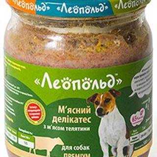 Leopold Premiova konzerva v skle pre dospelych psov s teľacím mäsom 6x500 g